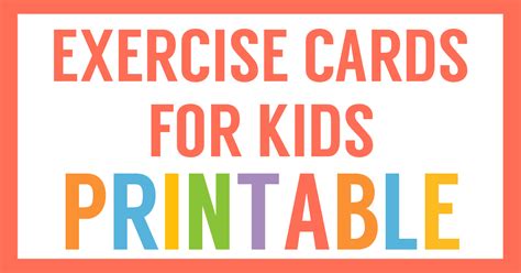 Free Printable Exercise Flashcards - Homeschool Share