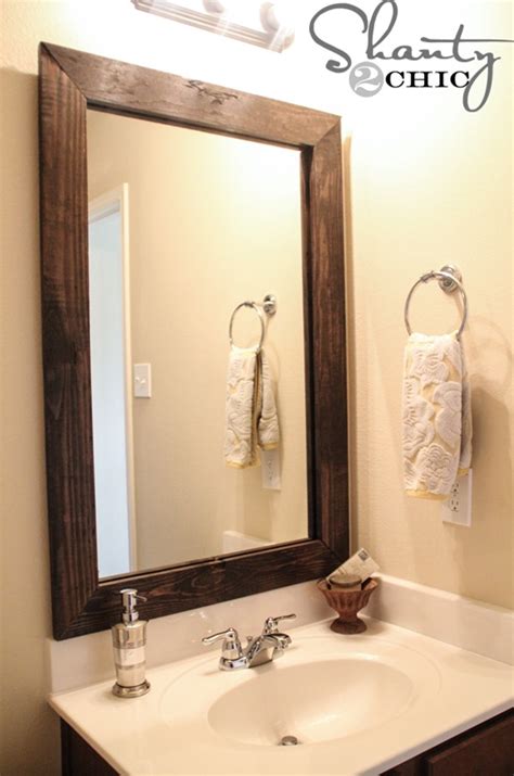 10+ DIY ideas for how to frame that basic bathroom mirror