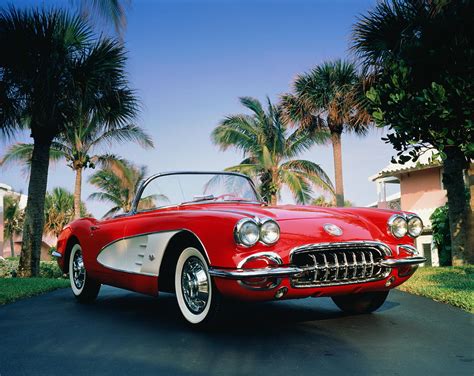 1960 Red And White Chevrolet Corvette by Peter Langone