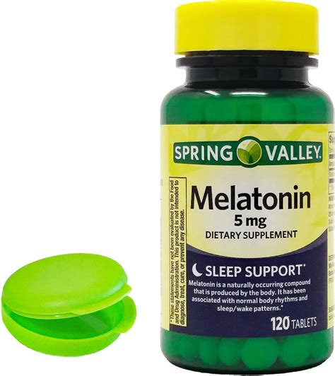 Amazon.com: Melatonin 5mg, 120 Tablets. Plus 1 mini Pill Container ...