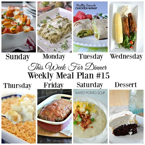 This Week for Dinner}Weekly Meal Plan #15 - Your Homebased Mom