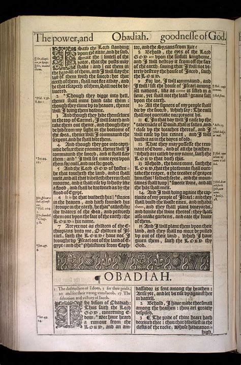 OBADIAH CHAPTER 1 (ORIGINAL 1611 KJV)