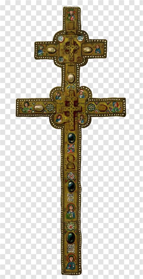 Cross Of Saint Euphrosyne Patriarchal Symbol Lorraine - Crucifix Transparent PNG