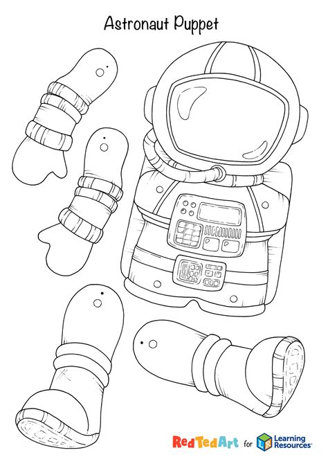 Astronaut Paper Puppet Craft for Kids in 2024 | Space crafts for kids ...