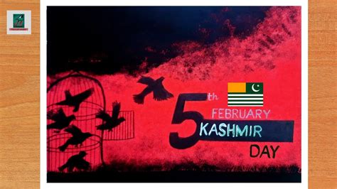 Kashmir Day Poster Drawing || Kashmir Solidarity Day Drawing With Oil Pastel For Beginners ...