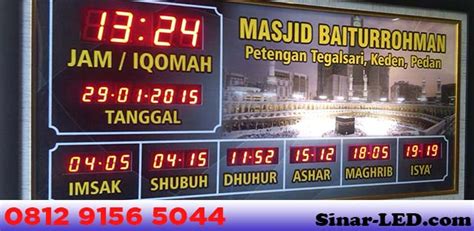 Spesialis Running Text LED Indoor/Outdoor dan Jam Sholat Mesjid - Sholat Sebagai Sarana ...