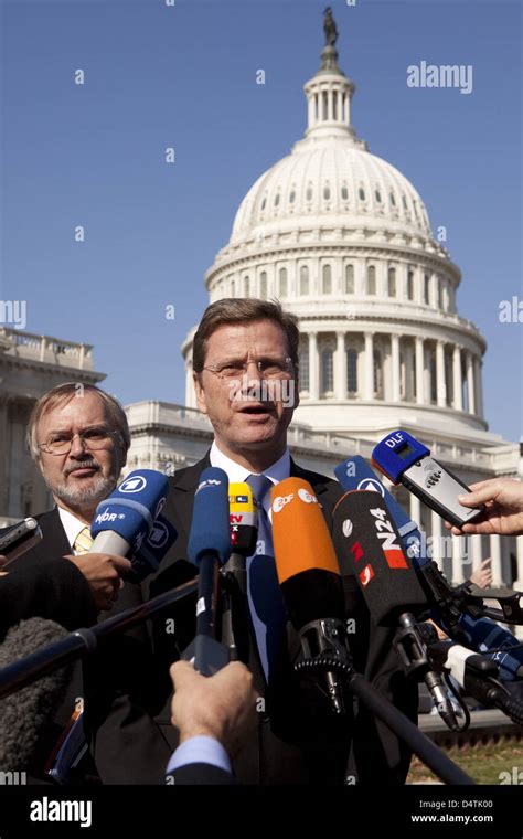 German Foreign Minister Guido Westerwelle gives a press statement on ...