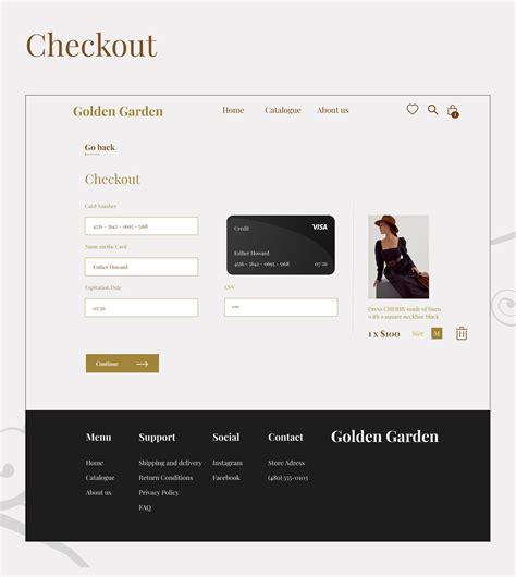 Golden Garden, E-Commerce on Behance