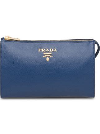 Prada Logo Plaque Clutch - Farfetch