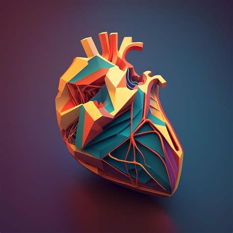 Premium Photo | Heart care concept abstract stylized illustration ...