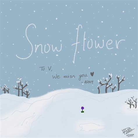 BTS V Snow Flower by BookwormY16 on DeviantArt