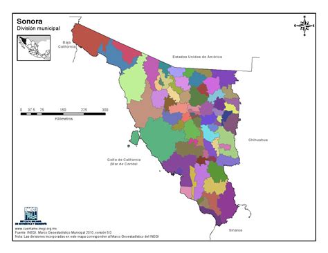 Mapa Para Imprimir De Sonora Mapa De Municipios De Sonora Inegi De | Images and Photos finder