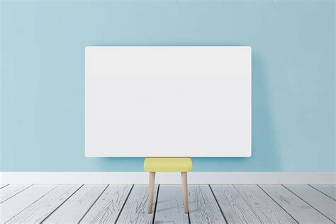 Horizontal Poster Canvas Mockup — Free Mockup World