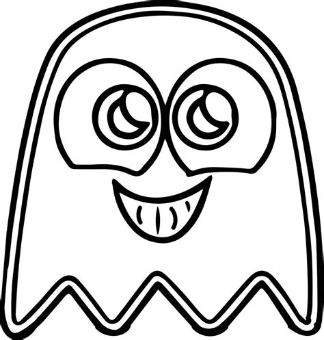 Pacman Cute Ghost Coloring Page | Wecoloringpage.com