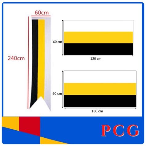 2x4 / 3x6 / 2x8 Bendera Perak/ Flag Perak Polyester/ Bunting Perak / Bunting state | Shopee Malaysia