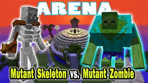 Minecraft Arena Battle Mutant Skeleton vs. Mutant Zombie - YouTube