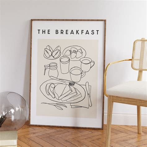 Breakfast Wall Art, Restaurant Art Print, Kitchen Decor, Eat Sign, Modern Contemporary Food ...