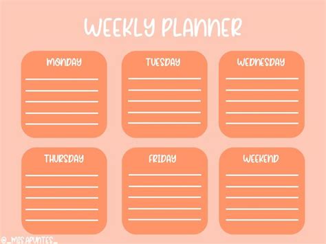 Weekly planner in 2021 | Thursday friday, Monday tuesday, Weekly planner