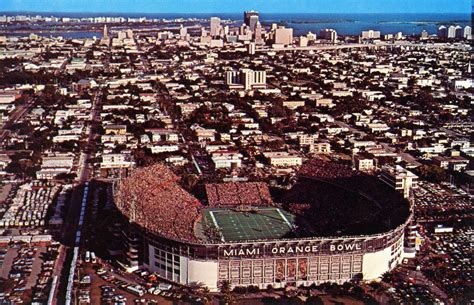 The Orange Bowl in Miami, Florida. Former home to the Miami Hurricanes, the Miami Dolphins, and ...