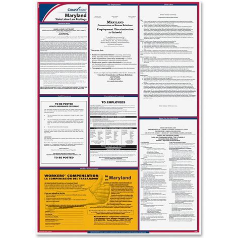 ComplyRight Maryland State Labor Law Poster (e10md) - Walmart.com ...