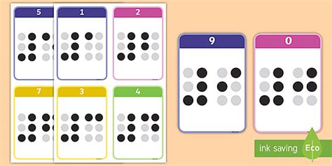 Braille Number Flashcards (teacher made) - Twinkl