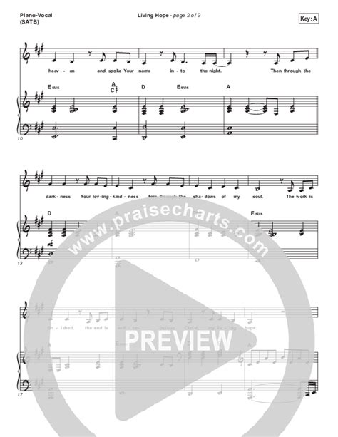 Living Hope Sheet Music PDF (Bethel Music / Bethany Wohrle) - PraiseCharts