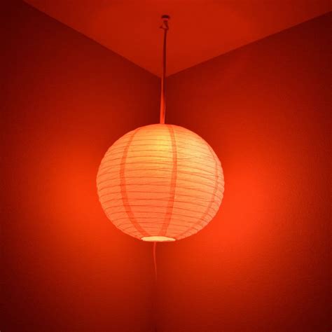 Crepe Premium Paper Lantern Pendant Light Cord Kit with S14 Red LED Bulb | Paper lantern lights ...