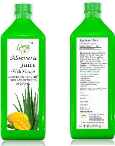 Aloe Vera Mango Juice, Packaging Type: Bottle, 1000 Ml at Rs 100/bottle ...