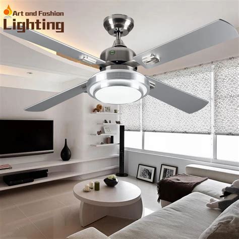 Super quiet Ceiling fan lights large 52 inches modern ceiling fan lamp living room bedroom ...