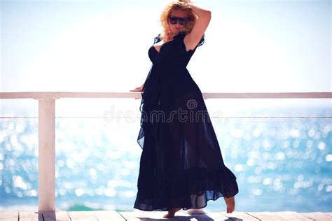 Body Positive, Plus Size Woman Enjoys Summer Day Stock Image - Image of plump, adult: 104367449