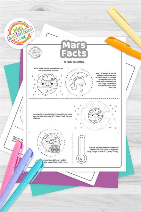 Fun Mars Facts For Kids To Print and Learn - Oil Drum Art News