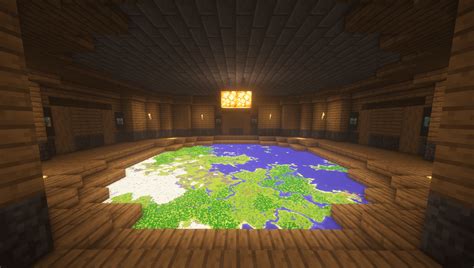 Our Map Room in survival! Took us hours to make the map, but it was ...