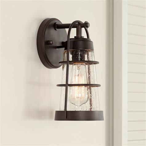 Rustic Farmhouse Outdoor Wall Light Fixture Bronze 10 1/4" for Exterior Porch | eBay