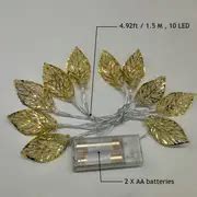 1pc Led Leaf Shaped Battery Powered Fairy Lights Indoor Home - Temu