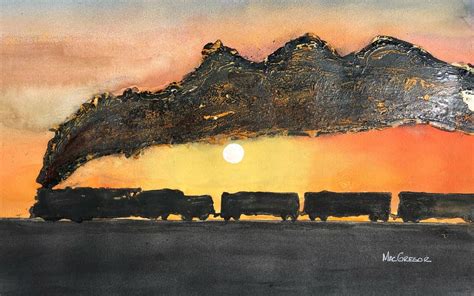 Steam Freight Coal Train art print railroad railway locomotive rail fan ...