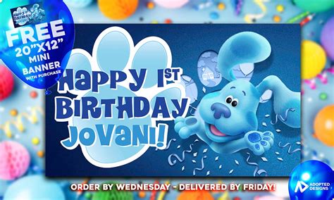 Blue's Clues Birthday Banner Blue's Clues TV Show - Etsy