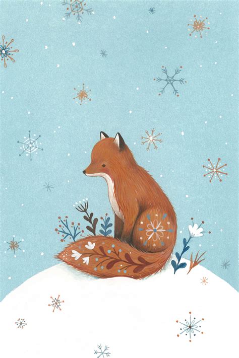 Happy Holidays 2015 | Fox illustration, Fox art, Animal illustration