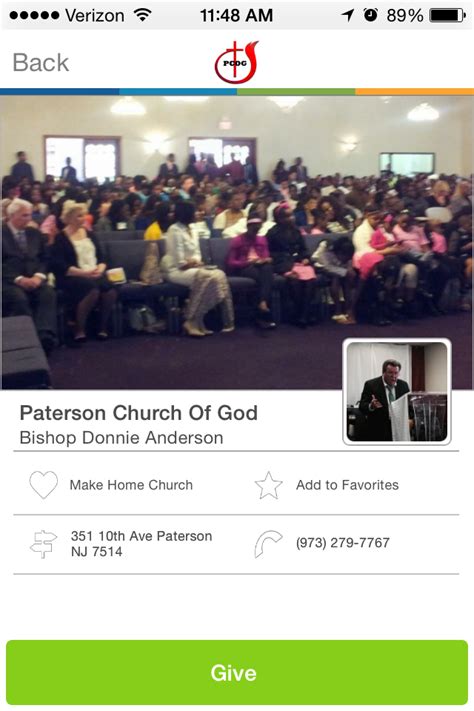 Places of Worship - Church Giving App (With images) | Church, Paterson, App