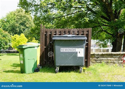 "Remondis" Garbage Container with a Logo on Green Grass in the City Center, Poznan, Poland ...