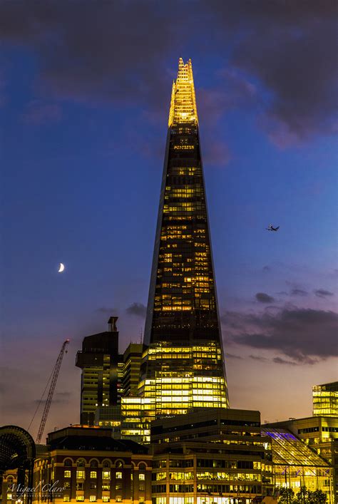 The Moon, The Shard and The Plane @ Astrophotography by Miguel Claro