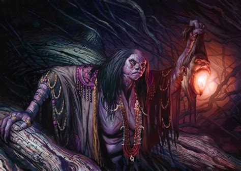 Bogbrew Witch MtG Art from Magic 2014 Set by Eric Deschamps - Art of Magic: the Gathering