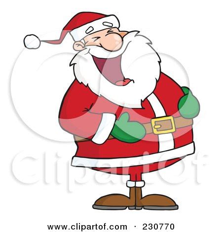 Royalty-Free (RF) Clipart Illustration of Santa Laughing - 1 by Hit Toon #230770