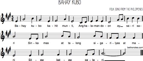 Bahay Kubo Piano Chords