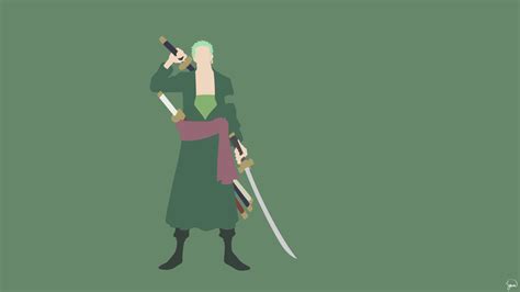 Roronoa Zoro (One Piece) Minimalist Wallpaper by greenmapple17 on ...