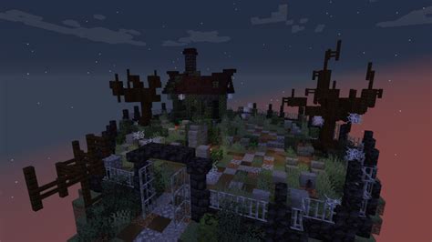 Spooky Graveyard | Minecraft blueprints, Minecraft halloween ideas ...