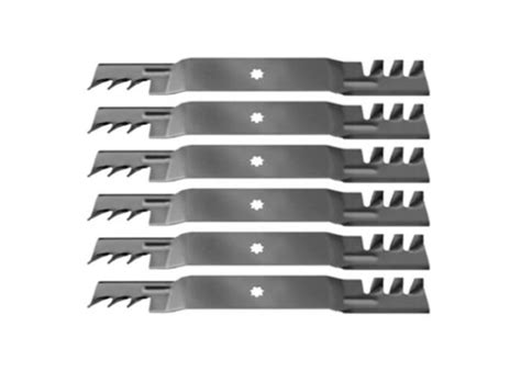 Set of 6 John Deere E120 E130 LA100 LA105 42" Gator Mulching Blades – MowerDeckPartsPlus