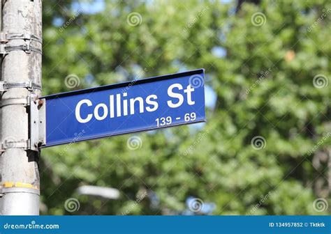 Collins Street Shopping Street Melbourne Australia Stock Photo - Image ...