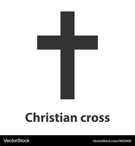 Symbol of a church cross christianity religion Vector Image