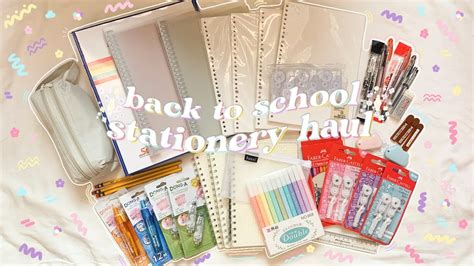 aesthetic back to school stationery haul 🖋 school stationery essentials 🌈 - YouTube