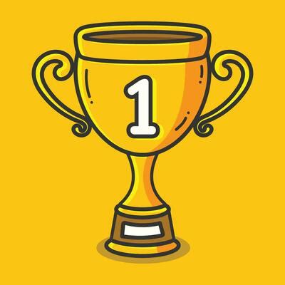 Number 1 Trophy Vector Art, Icons, and Graphics for Free Download